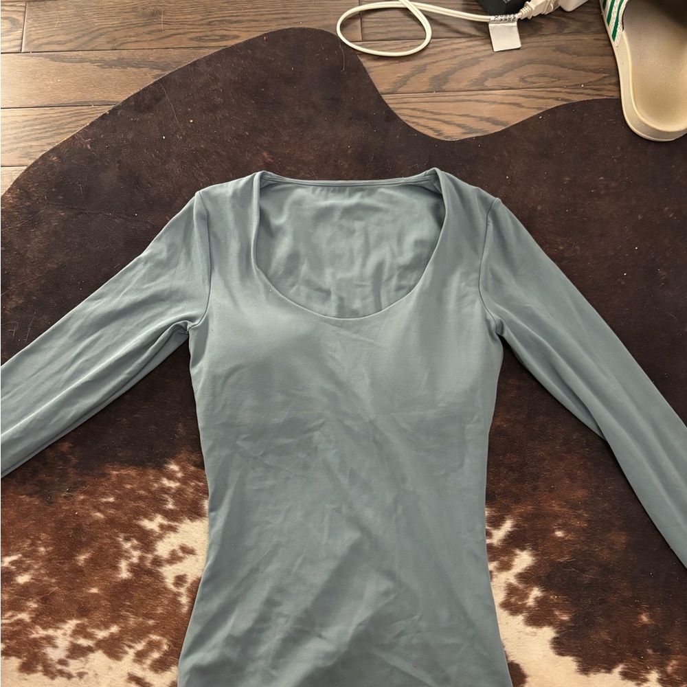 Oner Active Scoop Neck Long Sleeve Top - Iced Green
